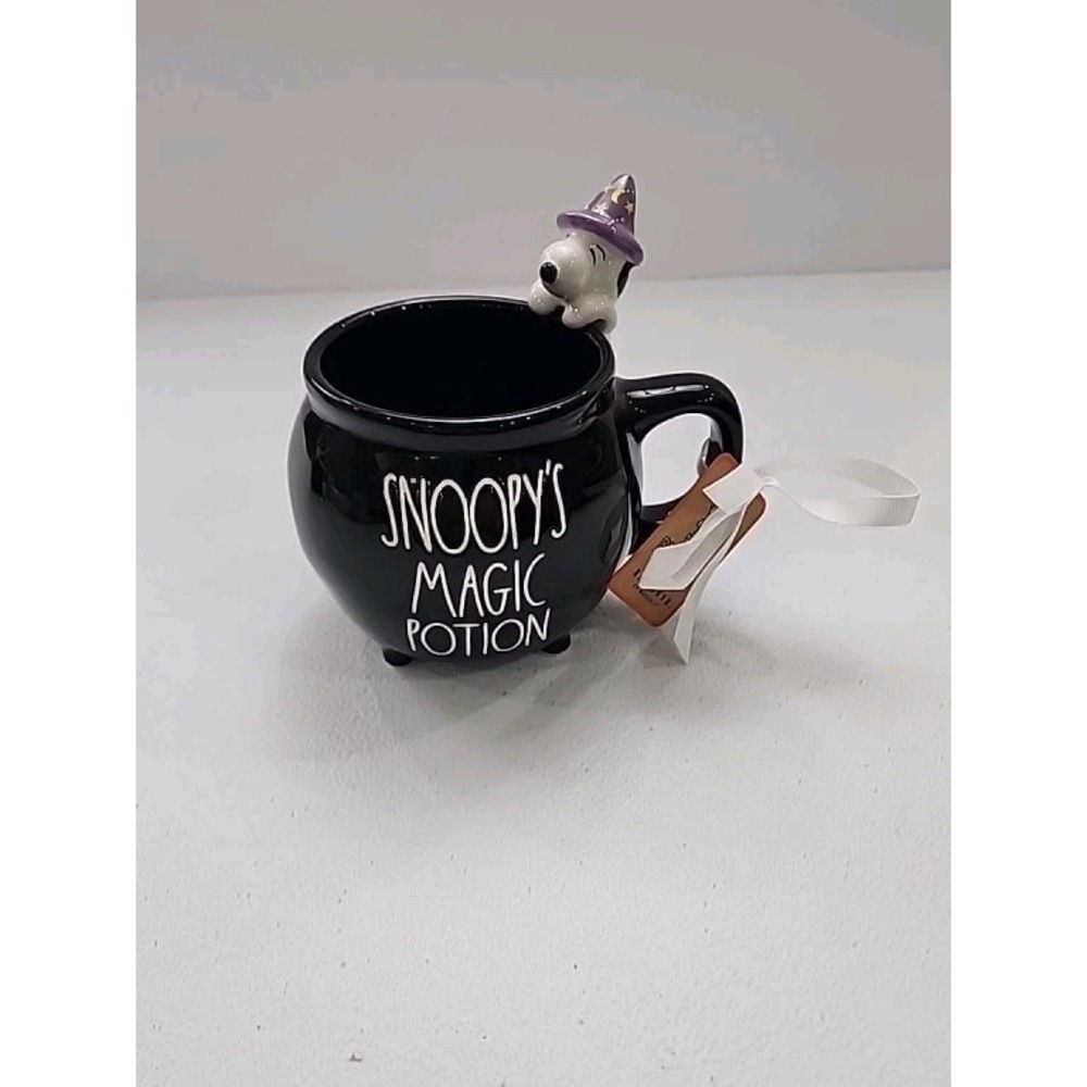 Brand New Peanuts x Rae Dunn Magic Potion Halloween Cauldron Mug, Purple Hat